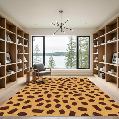 Brown Speckled Ochre Scatter Rug