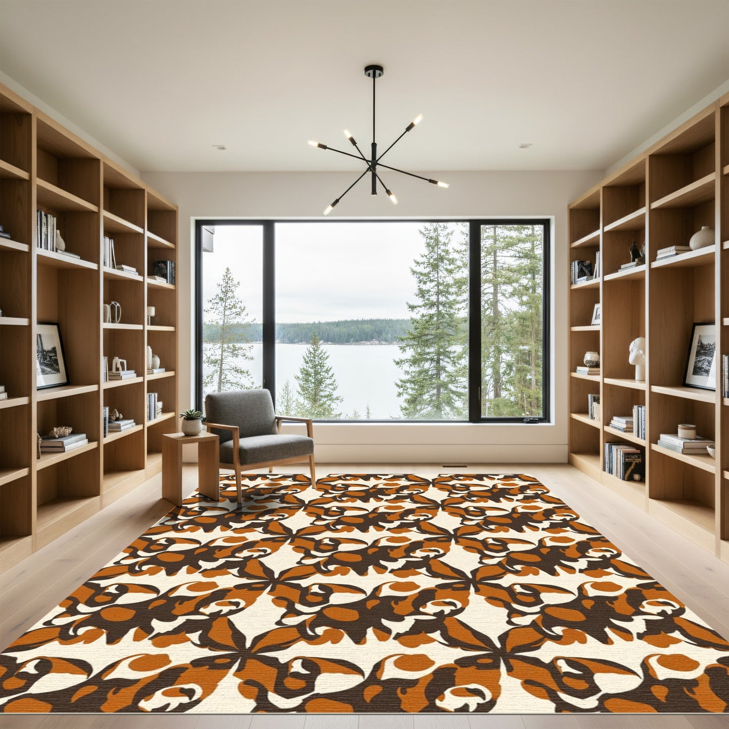 Chic Amber Abstracted Animal Rug