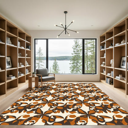 Chic Amber Abstracted Animal Rug
