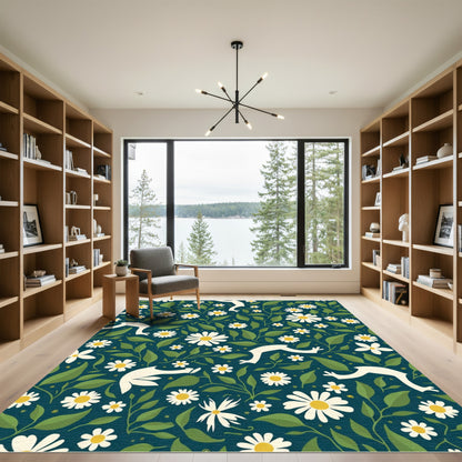 White Daisy Whimsical Fable Rug