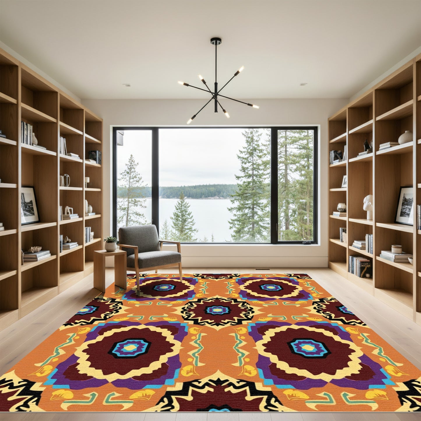 Earth Tones Medallion Sunburst Rug