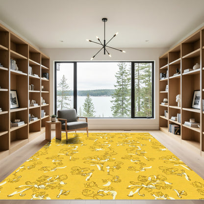 Golden Blossoms Chinoiserie Wallpaper Rug