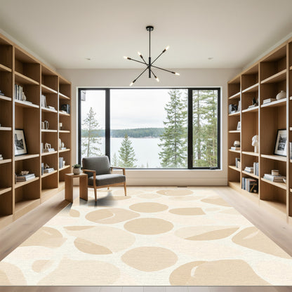 Neutral Organic Stone Soft Pebble Pile Rug