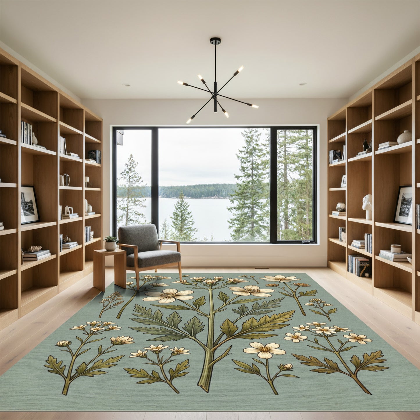 Botanical Cream Wildflower Sage Meadow Rug