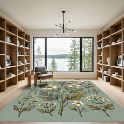 Botanical Cream Wildflower Sage Meadow Rug