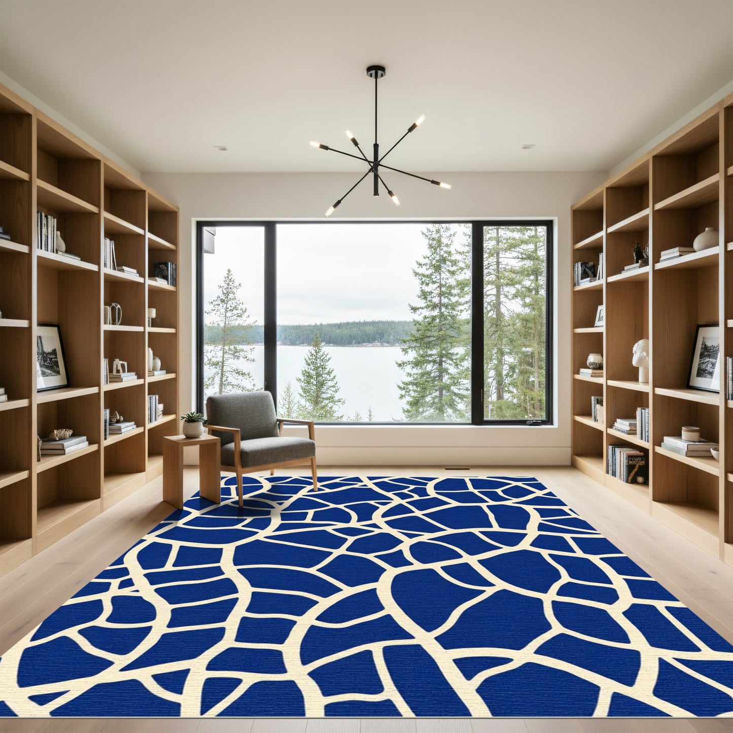 Navy Blue Organic Webbed Rug