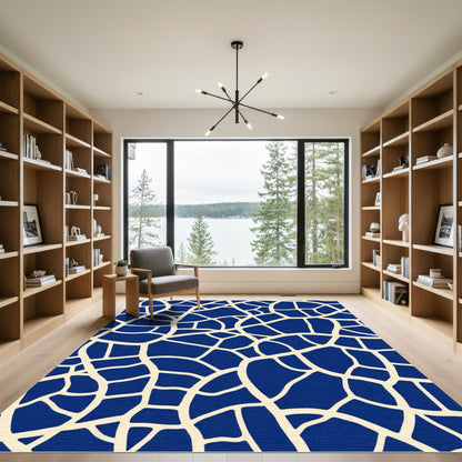 Navy Blue Organic Webbed Rug