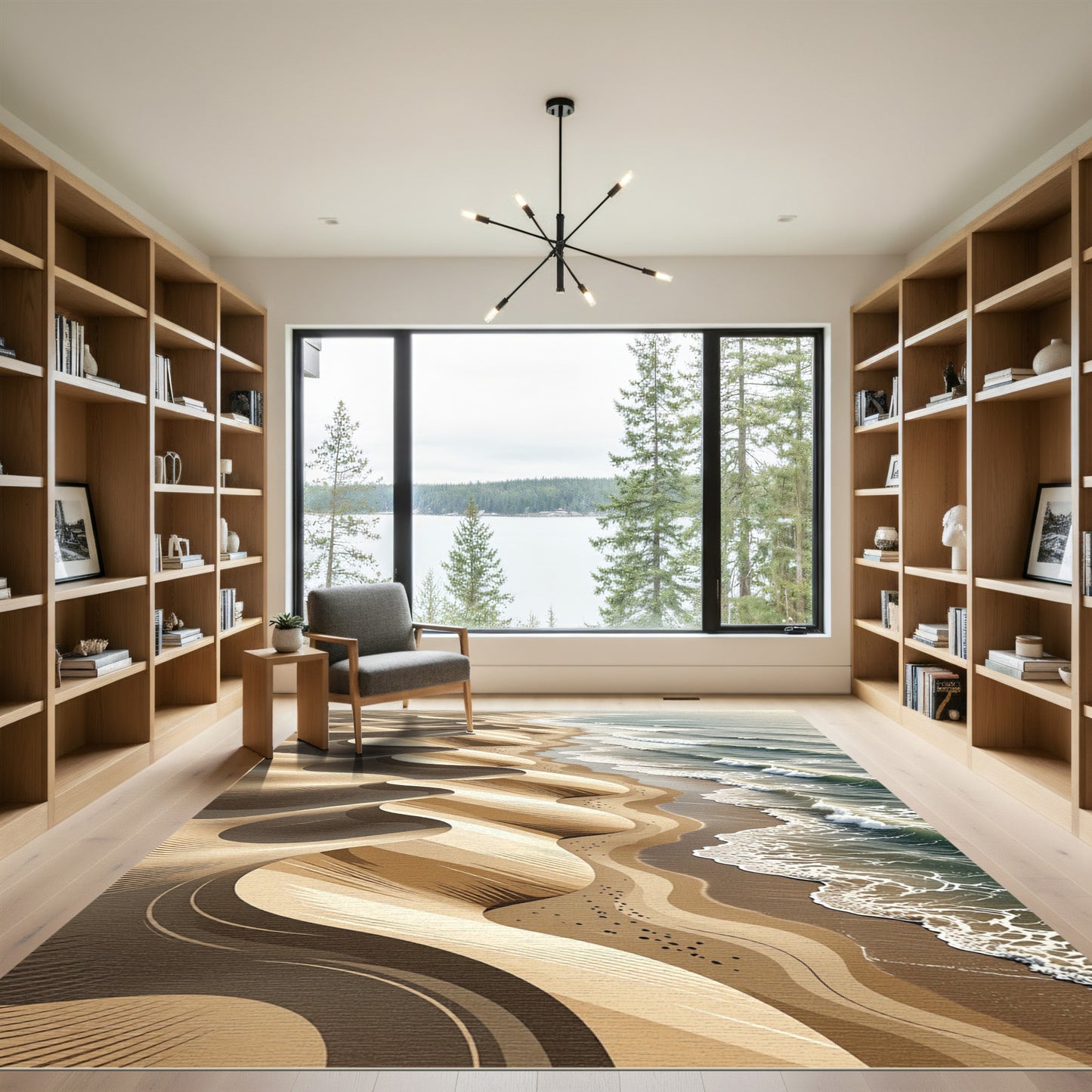 Sandy Hills Coastal Wave Rug