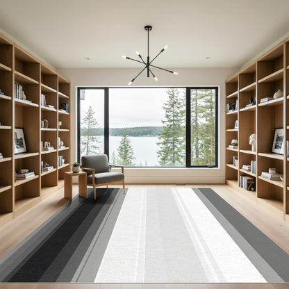Monochromatic Vertical Striped Gradient Rug
