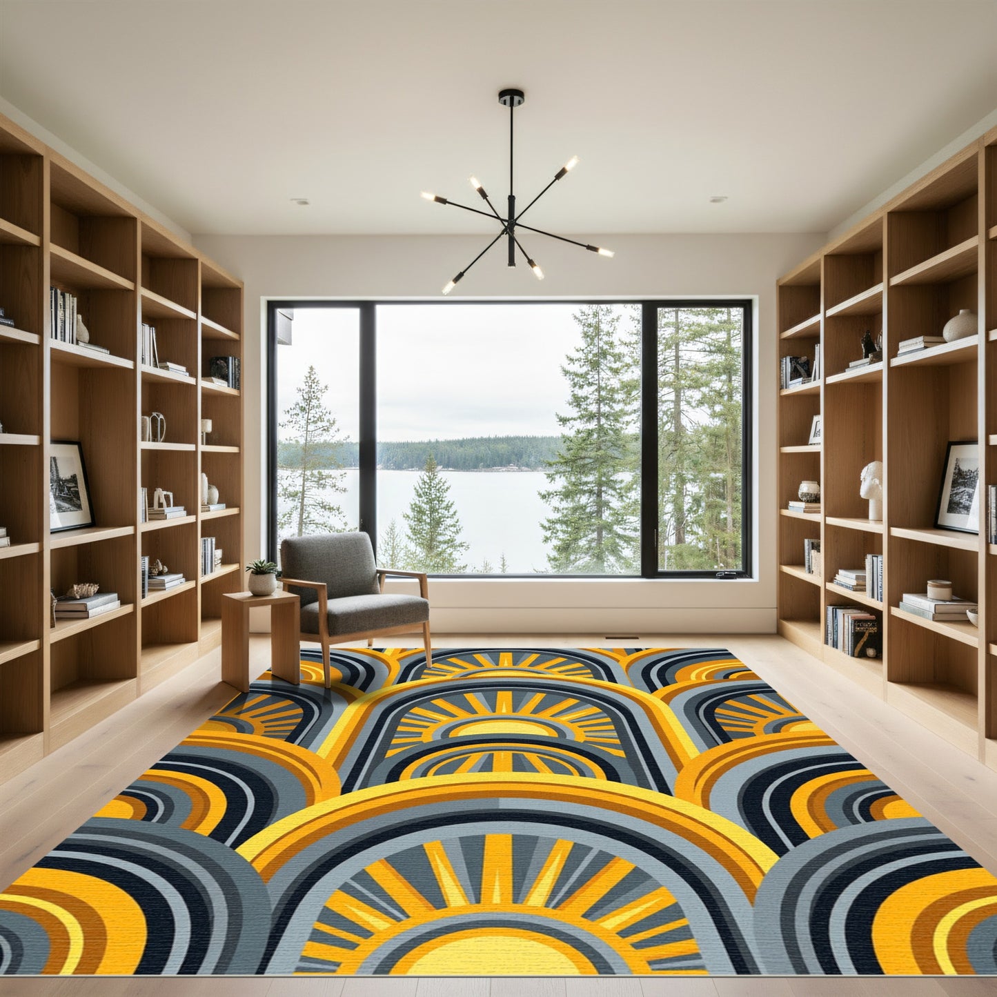 Golden Arches Sunburst Overlap Rug
