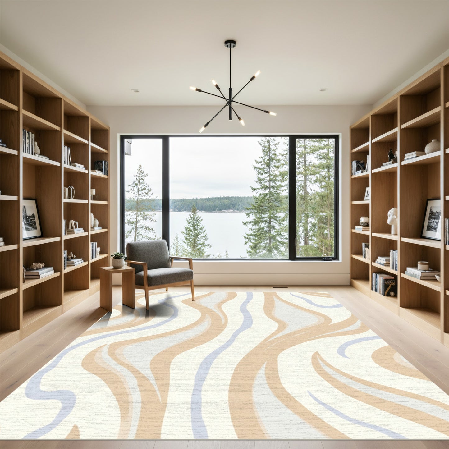 Earthy Cream Subtle Swirl Rug