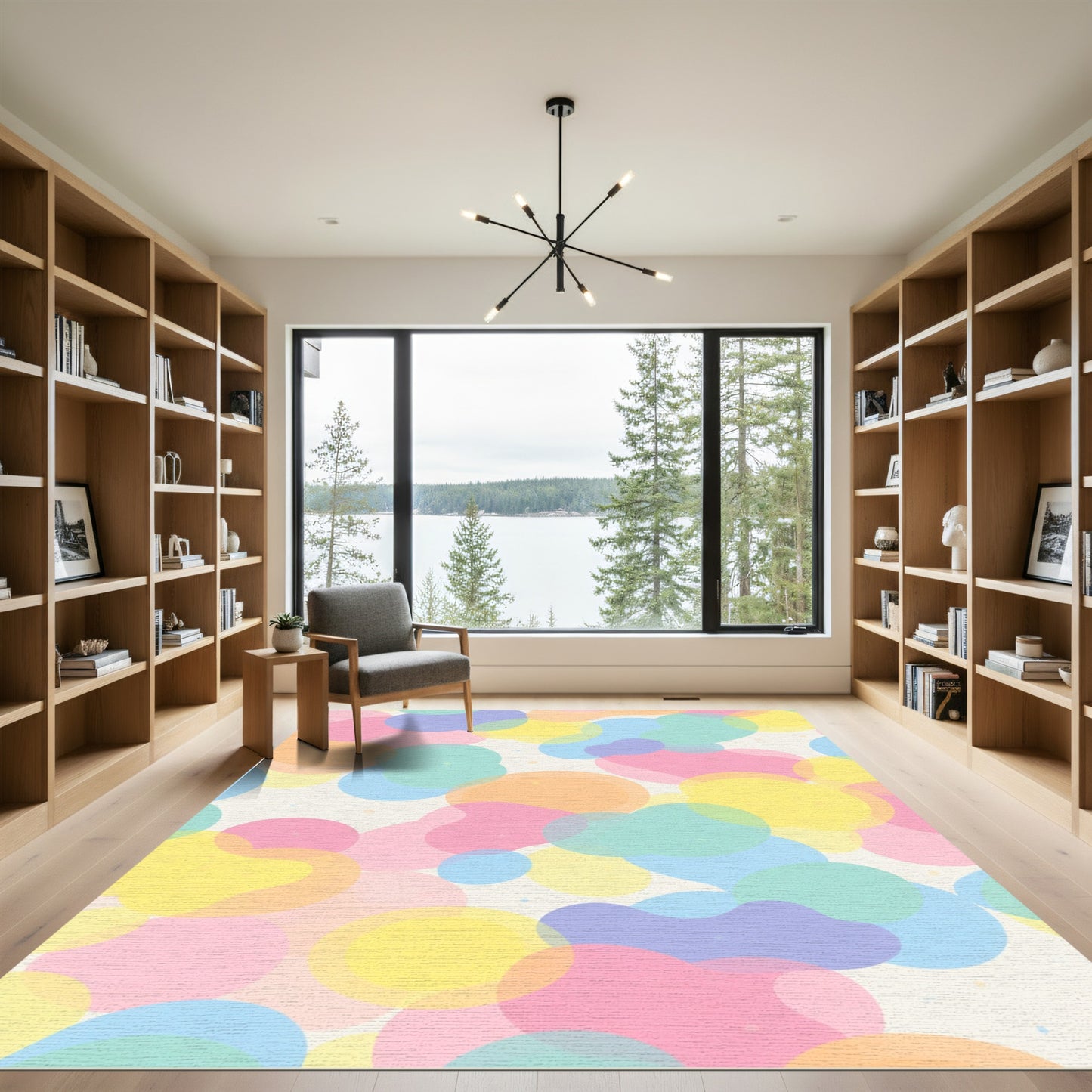 Pastel Blob Overlap Abstract Rug