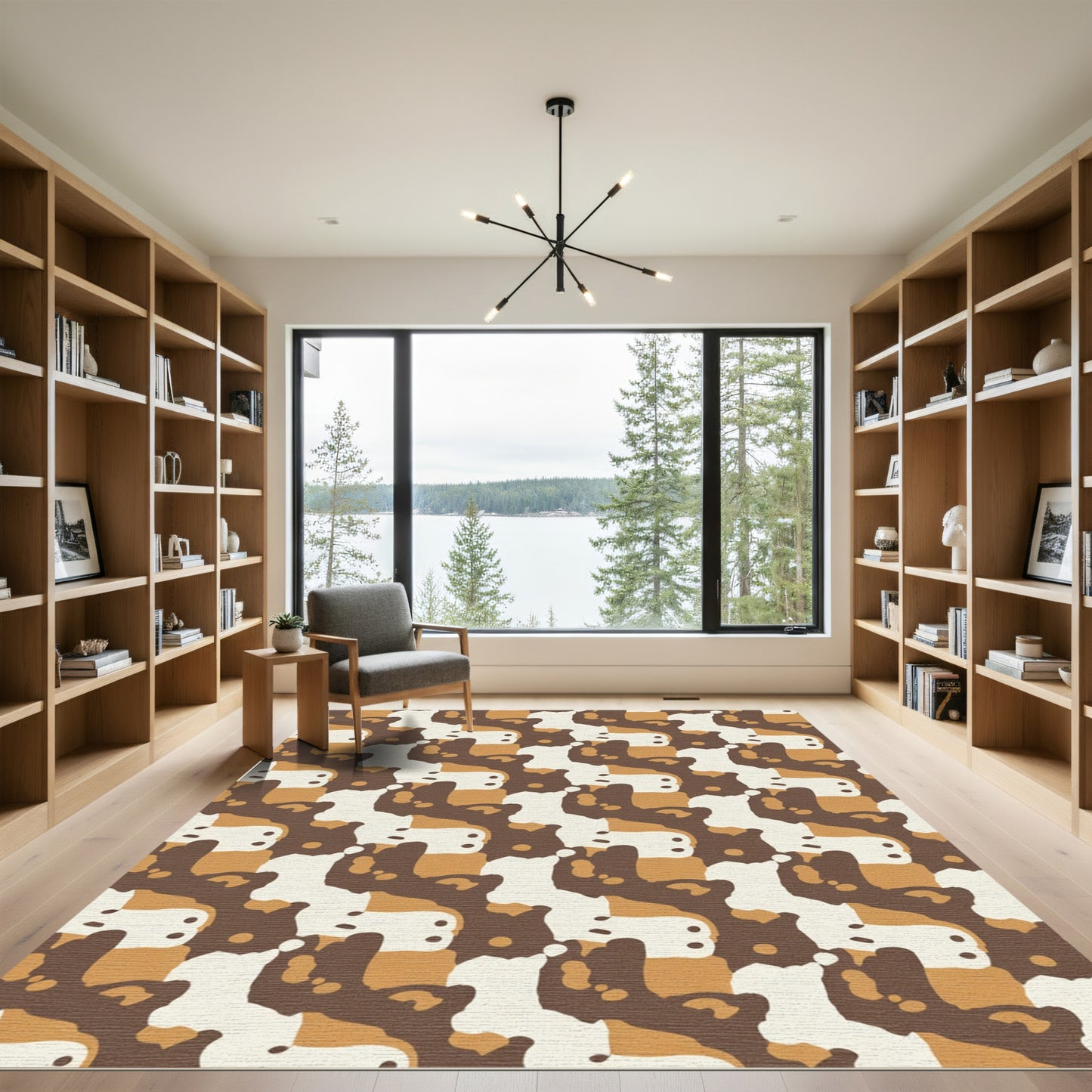 Earthy Tones Camouflage Tessellation Rug