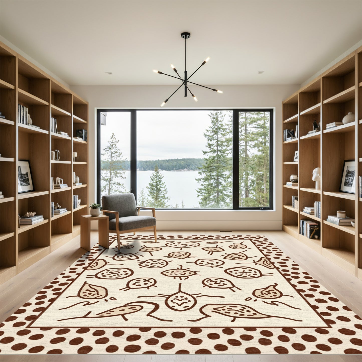 Organic Brown Spotty Creatures Rug
