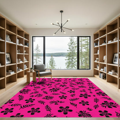 Pink Floral Scatter Rug