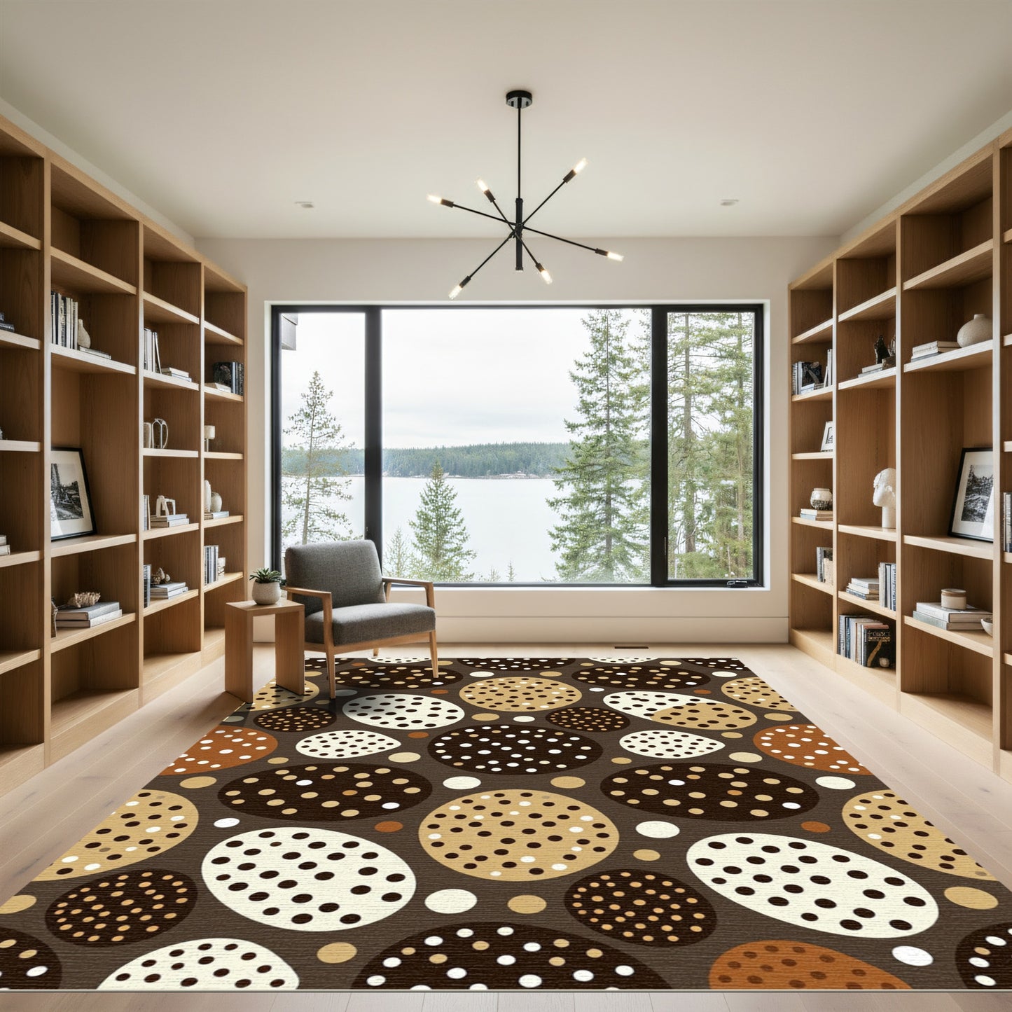Polka Dot Oval Collage Rug