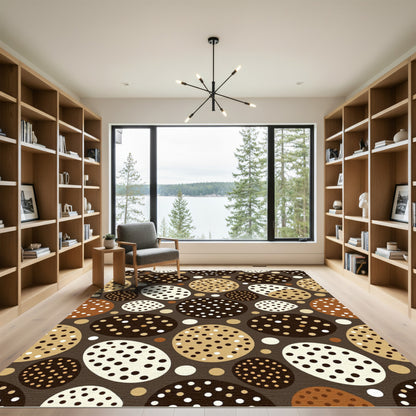 Polka Dot Oval Collage Rug