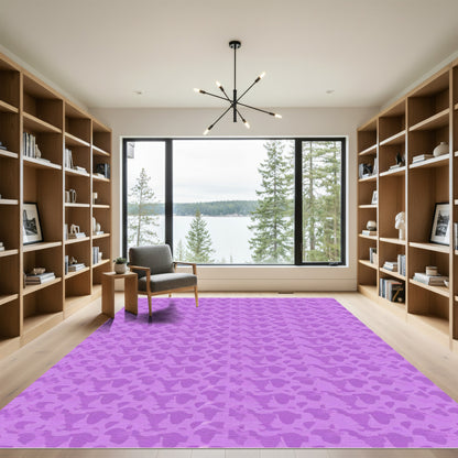 Lavender Distorted Geometric Weave Rug