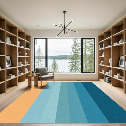 Ocean Breeze Vertical Color Block Rug