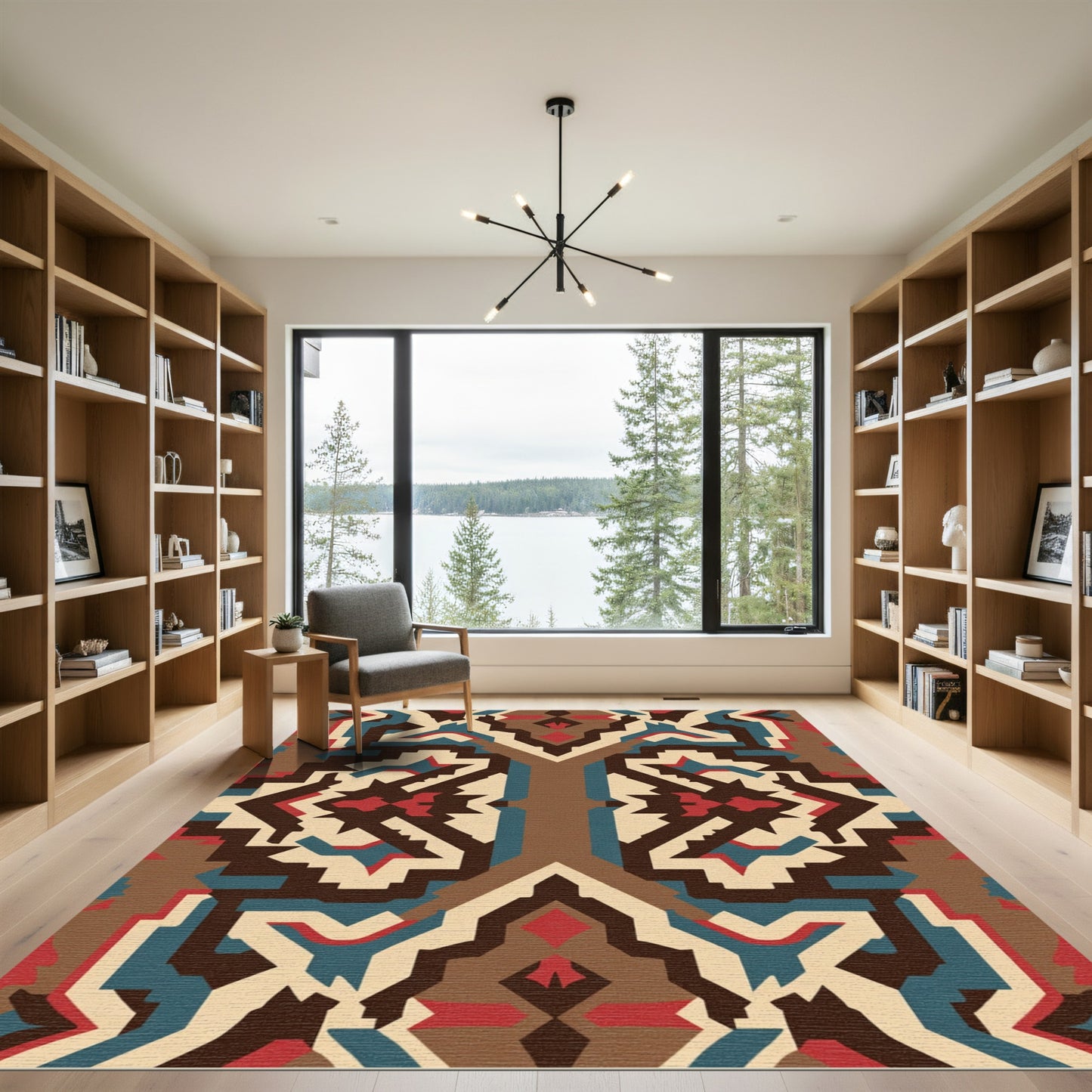 Geometric Tribal Earth Tone Rug
