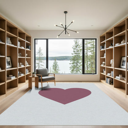 Plum Heart Minimalist Contemporary Rug