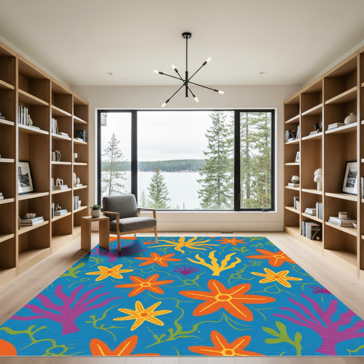 Ocean Starfish Coral Arrangement Rug