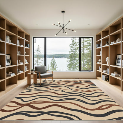 Earthy Lines Organic Swirl Rug