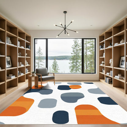 Abstract Organic Mid Century Shapes Rug