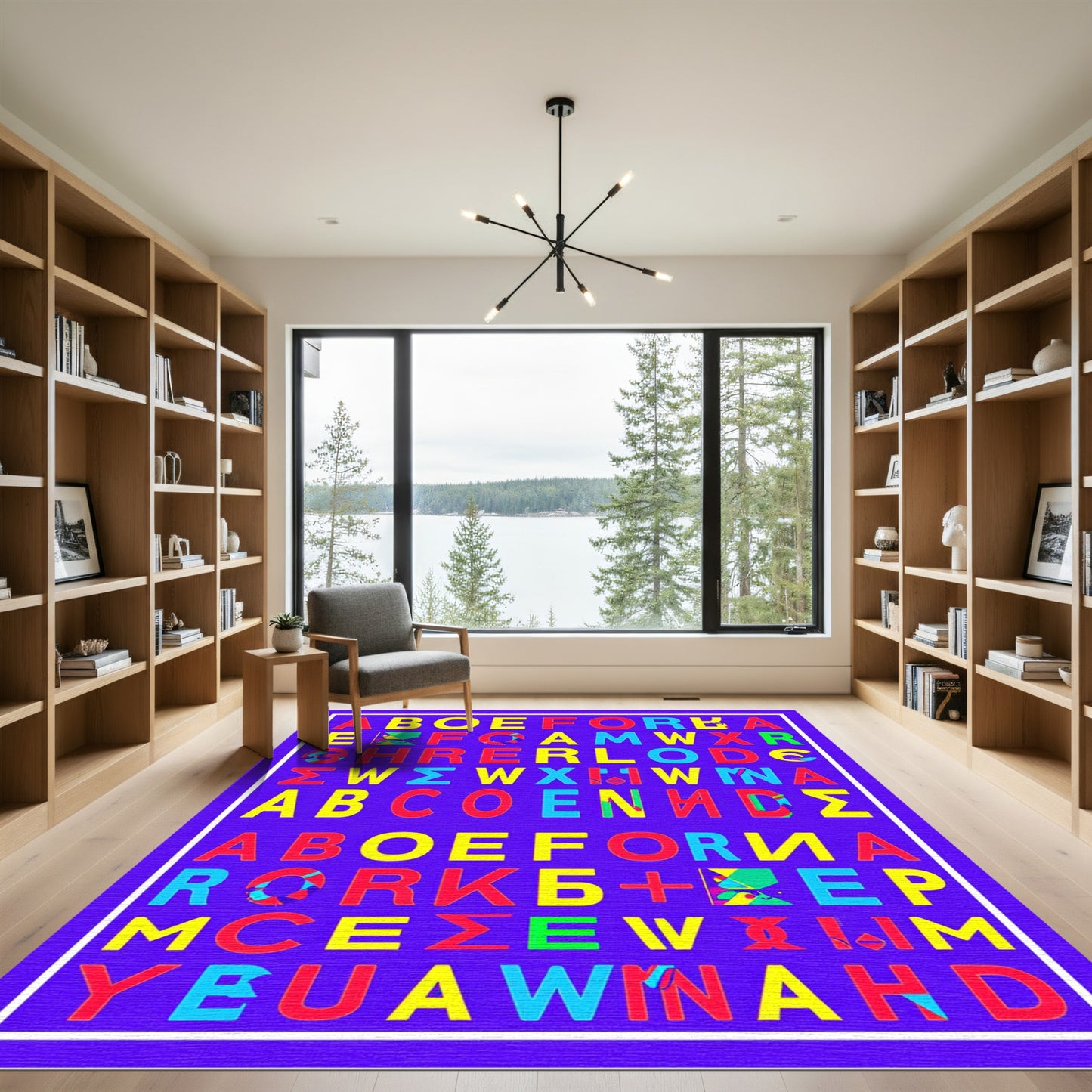 Bold Alphabet Collage Vivid Rug