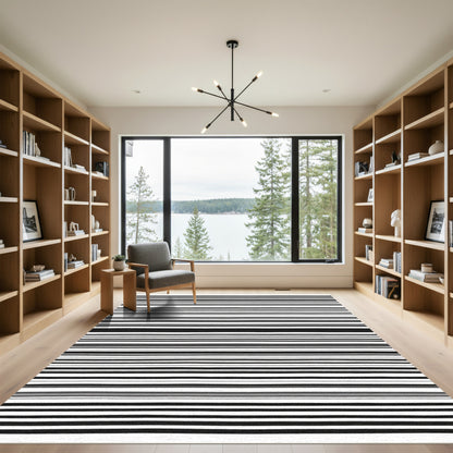 Monochrome Subtle Stripe Rug