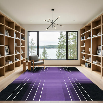 Muted Purple Gradient Lattice Rug