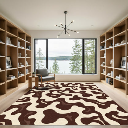 Chocolate Swirl Organic Flow Rug