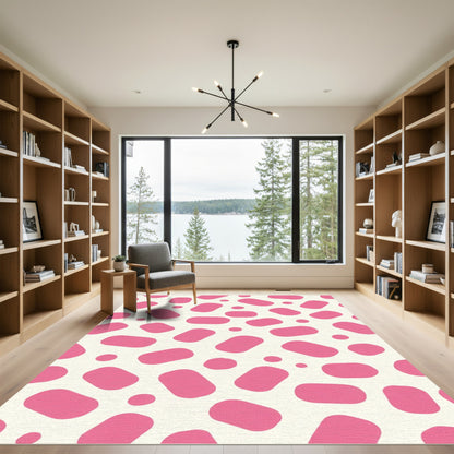 Hot Pink Blob Scatter Rug