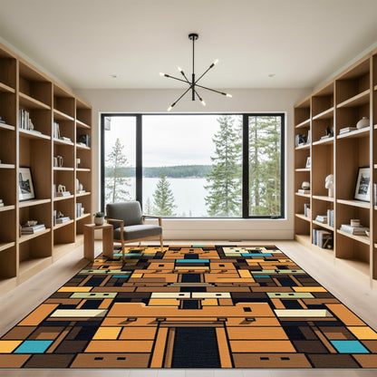 Desert Adobe Adobe Homes Geometric Rug