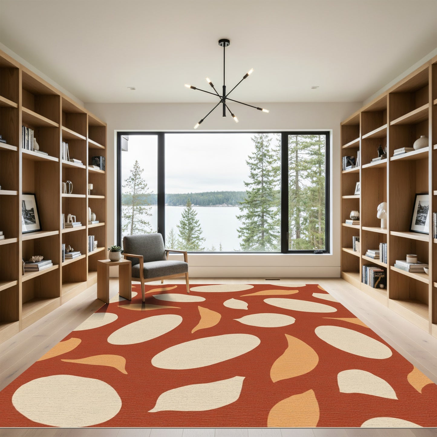 Clay Beige Smooth Pebble Scatter Rug