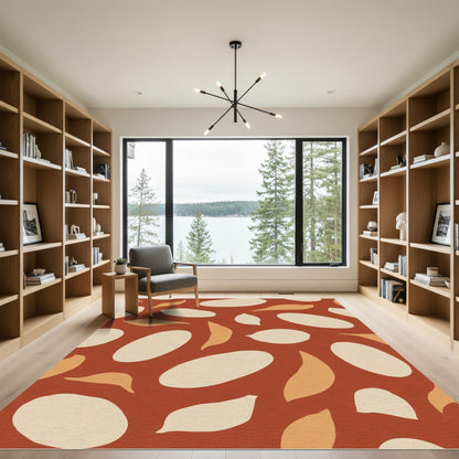 Clay Beige Smooth Pebble Scatter Rug