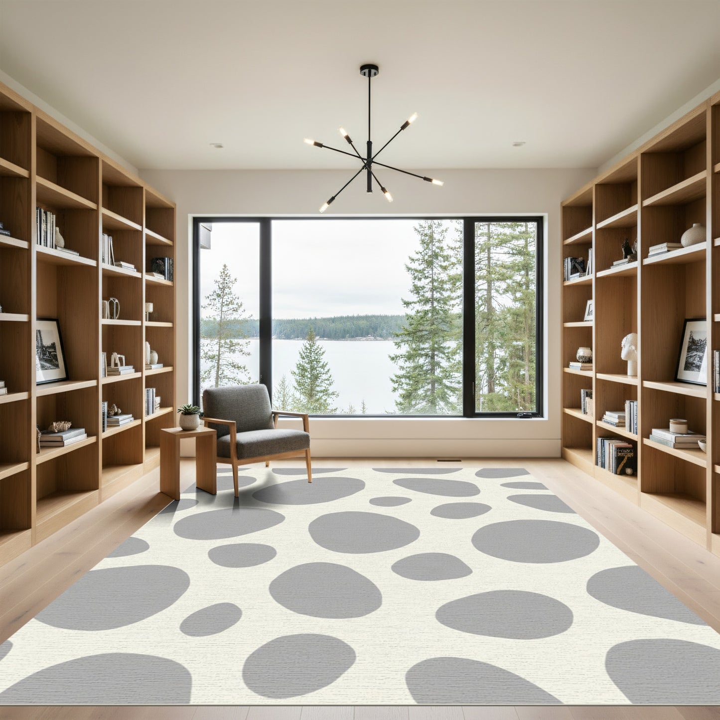 Gentle Gray Organic Blob Rug
