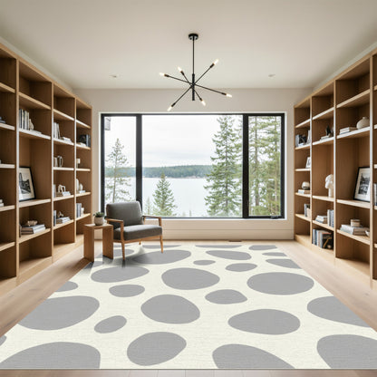 Gentle Gray Organic Blob Rug