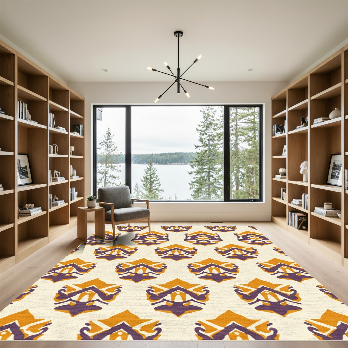 Amber Plum Symmetric Laurel Rug