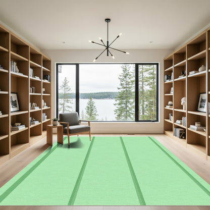 Soft Mint Green Vertical Stripe Rug