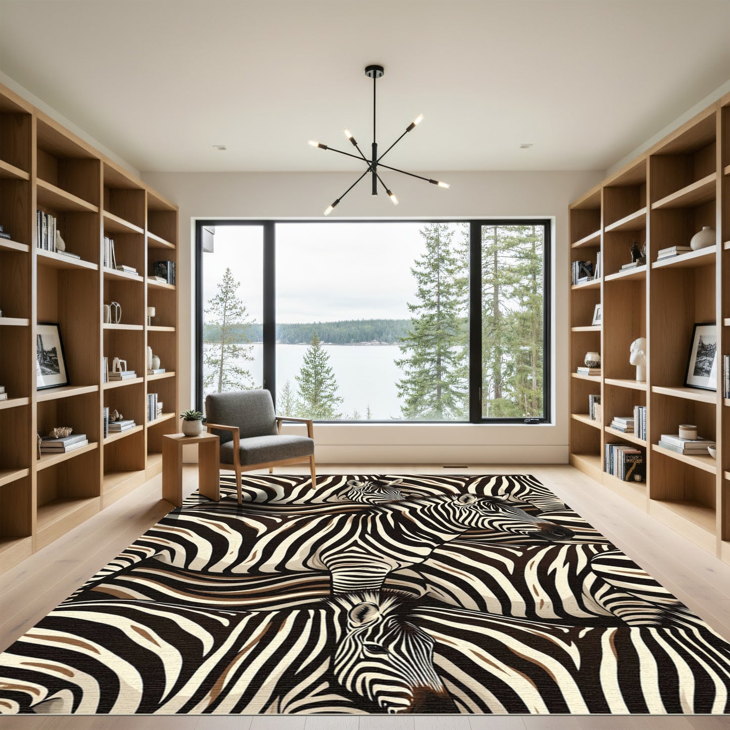 Equine Stripe Silhouette Overlay Rug