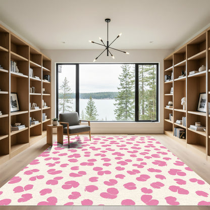 Pink Blossom Scatter Casual Rug