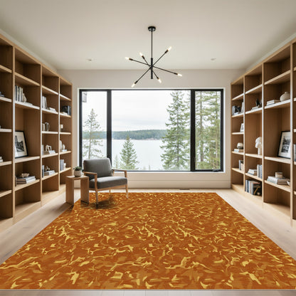 Caramel Marbled Organic Flow Rug