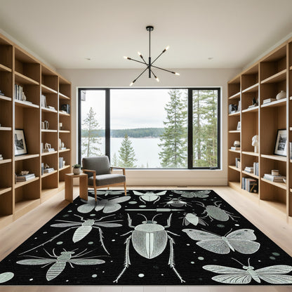 Vintage Entomological Insect Collage Rug