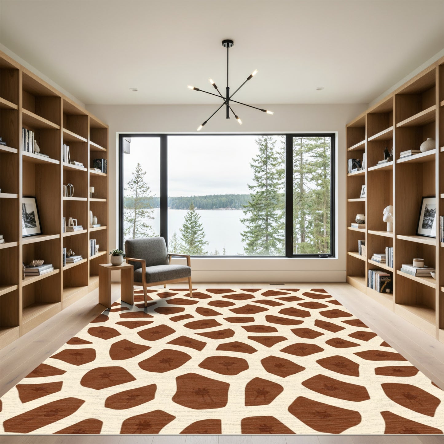 Brown Caramel Giraffe Spots Rug