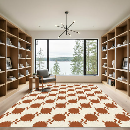 Brown Terracotta Turtle Repeat Rug