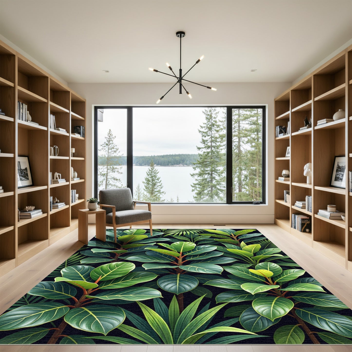 Deep Verdant Jungle Canopy Collection Rug