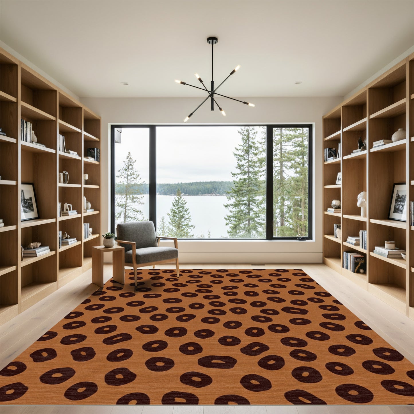 Terra Cotta Dotted Animal Spots Rug