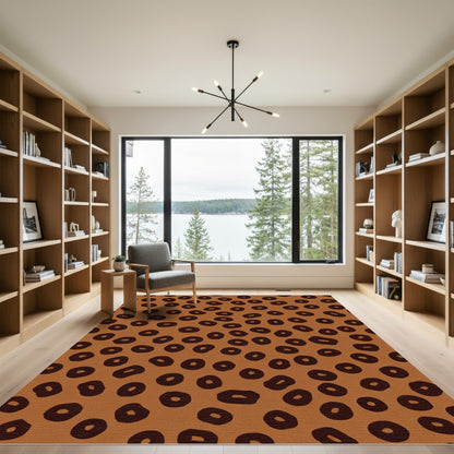 Terra Cotta Dotted Animal Spots Rug