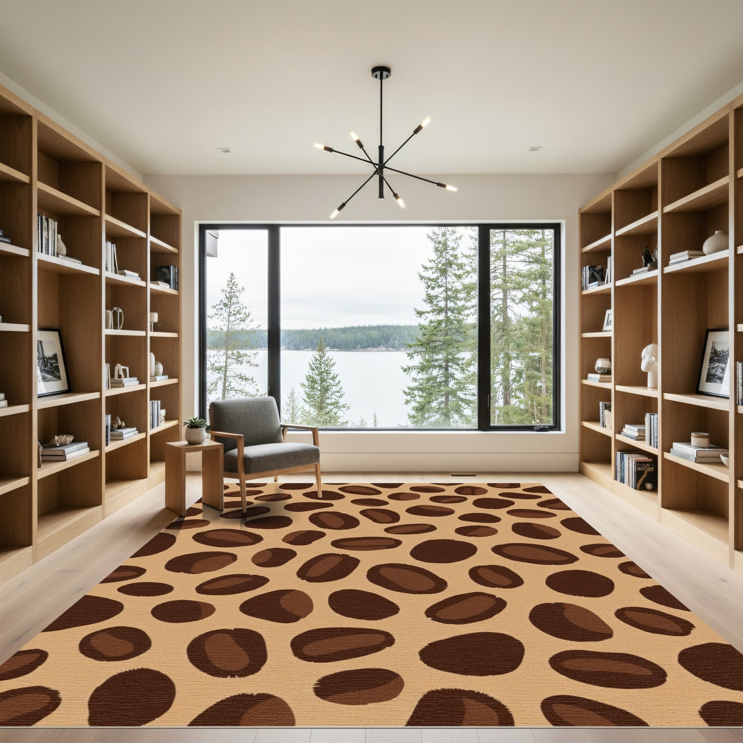 Brown Natural Spots All Over Rug